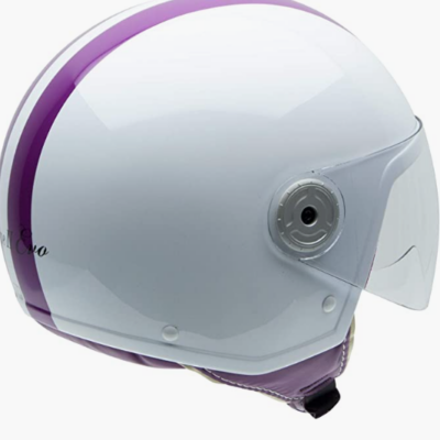 Casco Nzi Classic Blanco Y Linea Morada Trasera.png