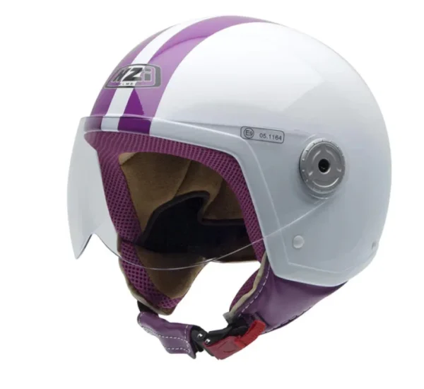 Casco Nzi Classic Blanco Y Morado Jpg.webp