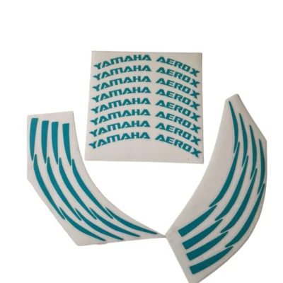 Kit adhesivos llantas Yamaha aerox turquesa