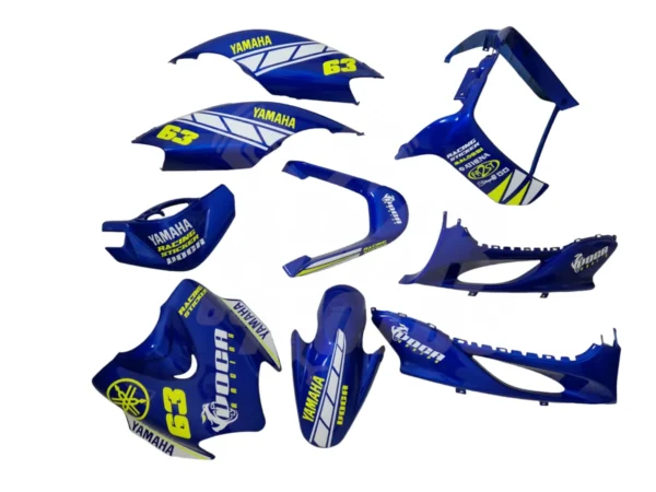 KIT ADHESIVOS VOCA YAMAHA JOG R/RR BLANCO Y AMARILLO FLÚOR