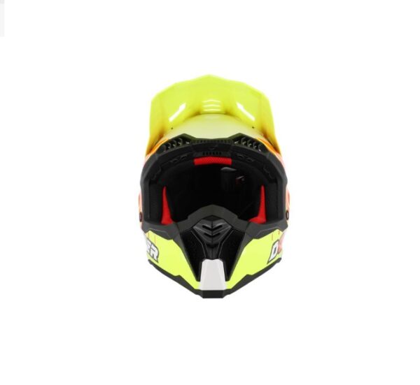 Casco Cross Doppler Amarillo Y Naranja.