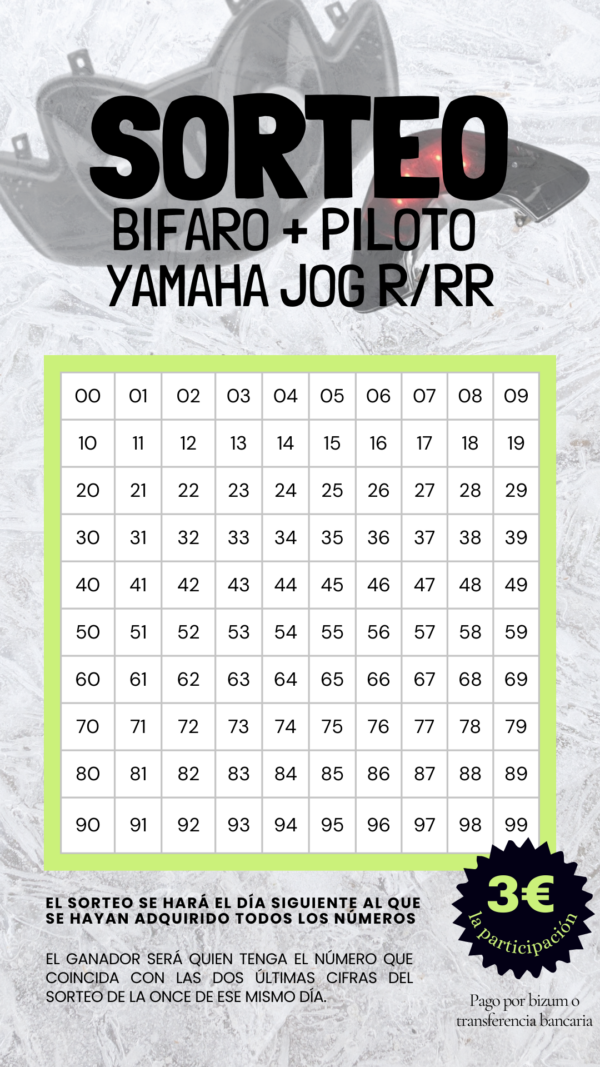 participación sorteo bifaro + piloto yamaha jog r/rr