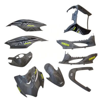 Carenado Yamaha Jog R Rr Gris Nardo + Adhesivos Tipo Original Amarillo FlÚor Photoroom