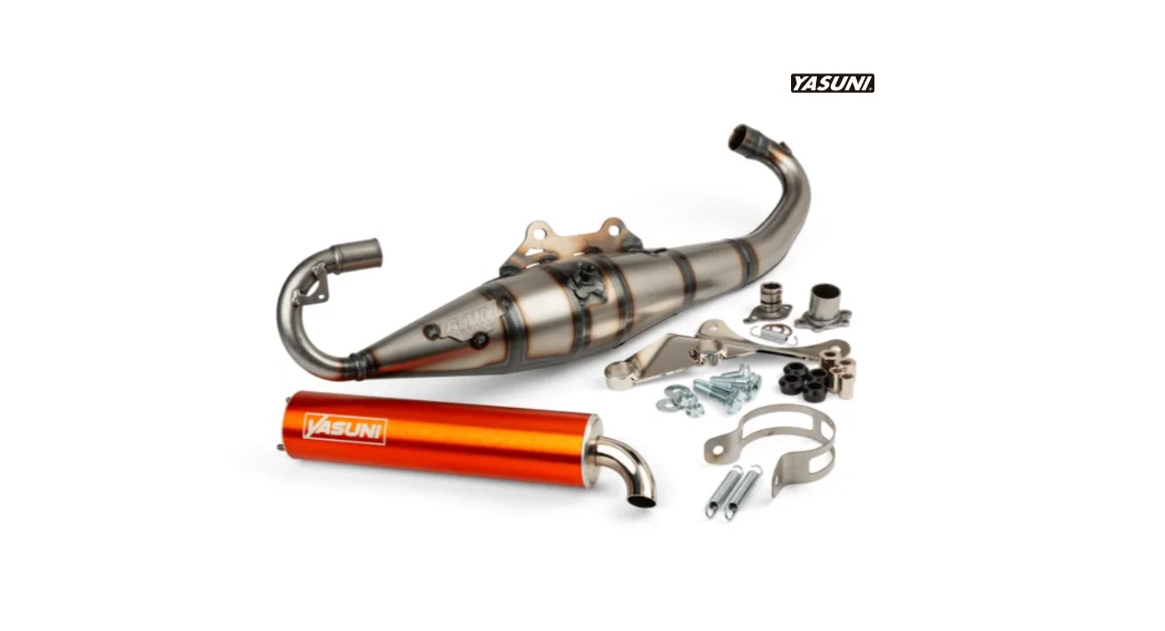 Tubo Escape Yasuni Carrera 16 Piaggio Naranja..