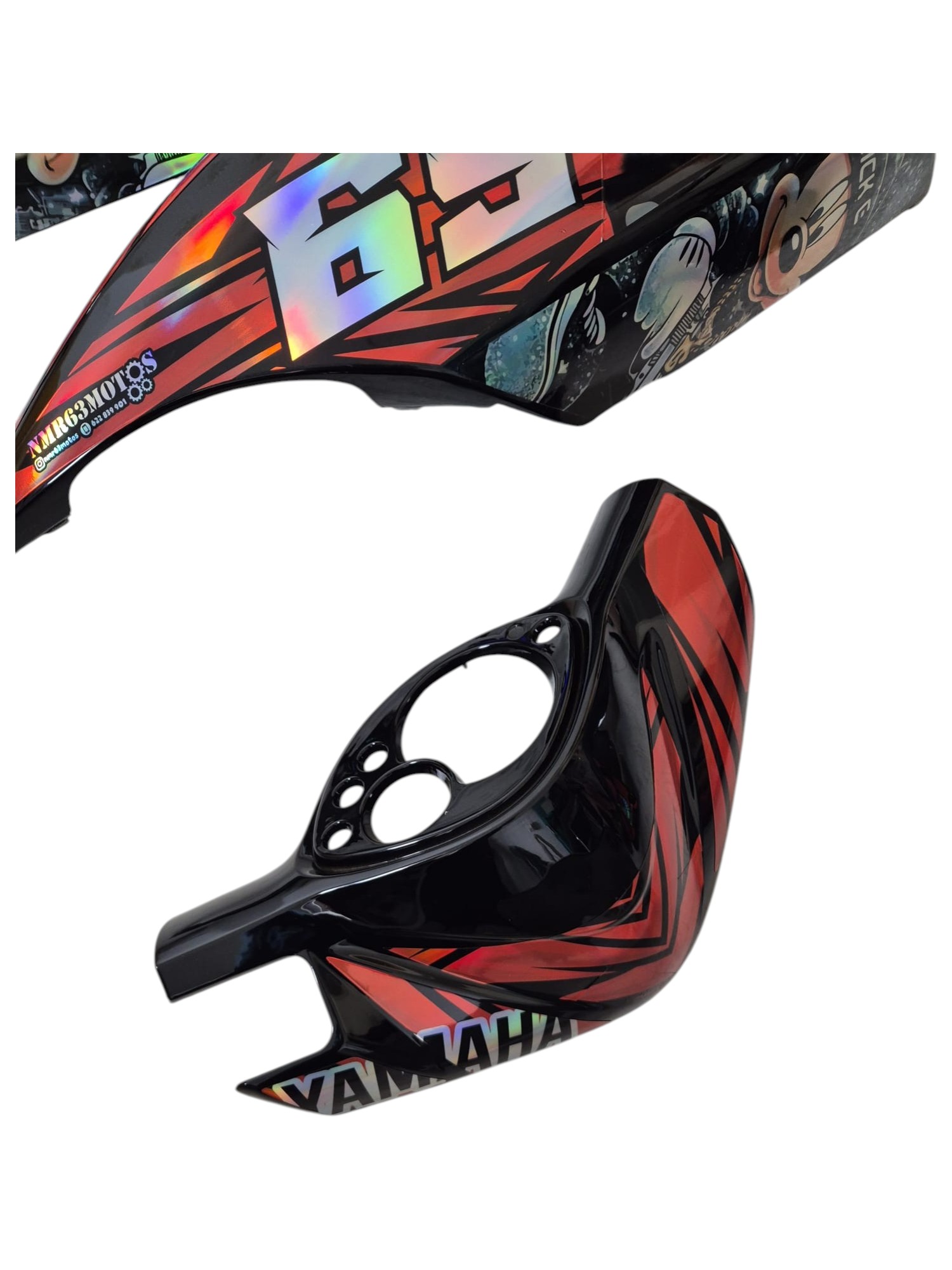 Carenado Yamaha Jog R Rr Negro + Adhesivos Gta HologrÁficos.... Photoroom