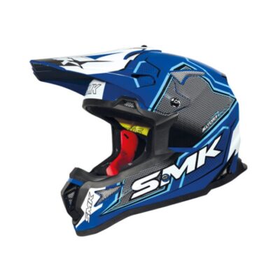 Casco Smk Allterra Maverix Decorado Brillo Azul