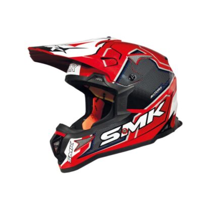 Casco Smk Allterra Maverix Decorado Brillo Rojo