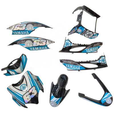 Carenado Yamaha Jog R Rr Negro + Adhesivos Versace Photoroom
