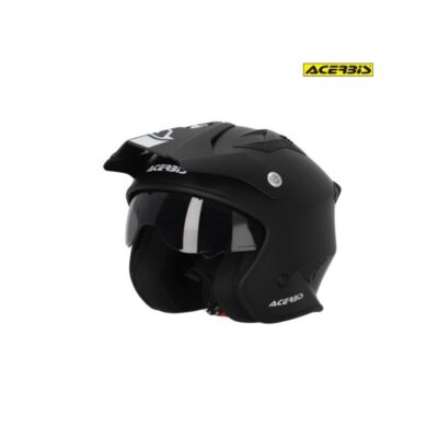 Casco Acerbis Jet Aria Ece Negro Con Visera..