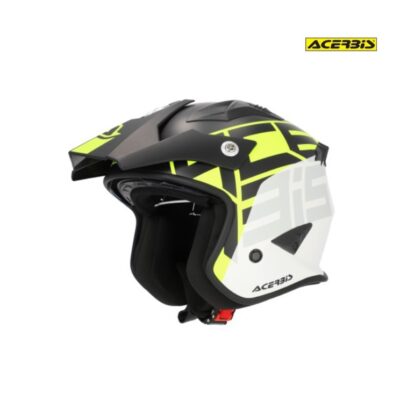 Casco Acerbis Jet Aria Graphic Sport Amarillo FlÚor Y Negro