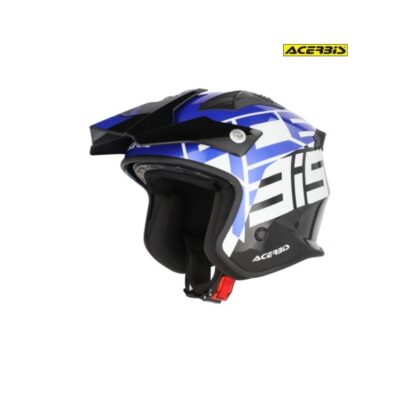 Casco Acerbis Jet Aria Graphic Sport Azul Y Negro