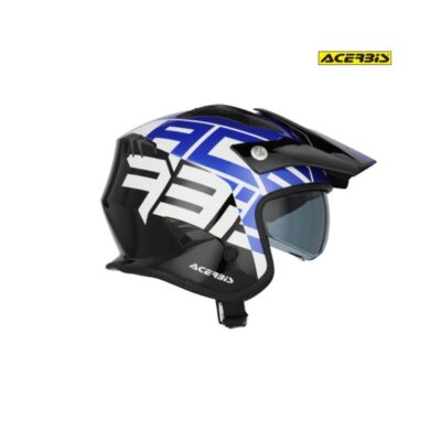 Casco Acerbis Jet Aria Graphic Sport Azul Y Negro...