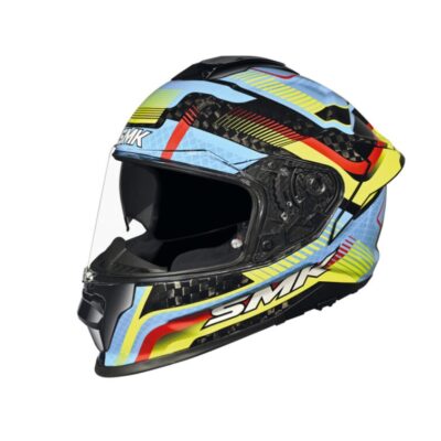 Casco Smk Titan Carbon Razor Decorado Brillo