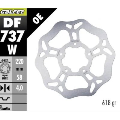 Disco Freno Galfer Wave 220x4mm Df737w