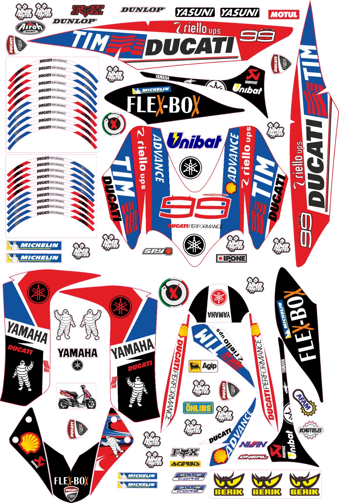 Adhesivos Yamaha Jog Rrr Ducati