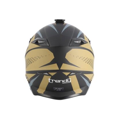Casco Cross Trendy Negro Y Bronce Mate.