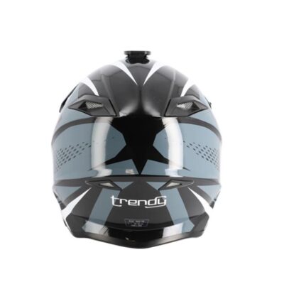 Casco Cross Trendy Negro Y Gris Mate..