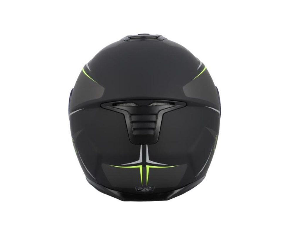 Casco Integral Modular Trendy Gris Antracita Y Amarillo Mate..